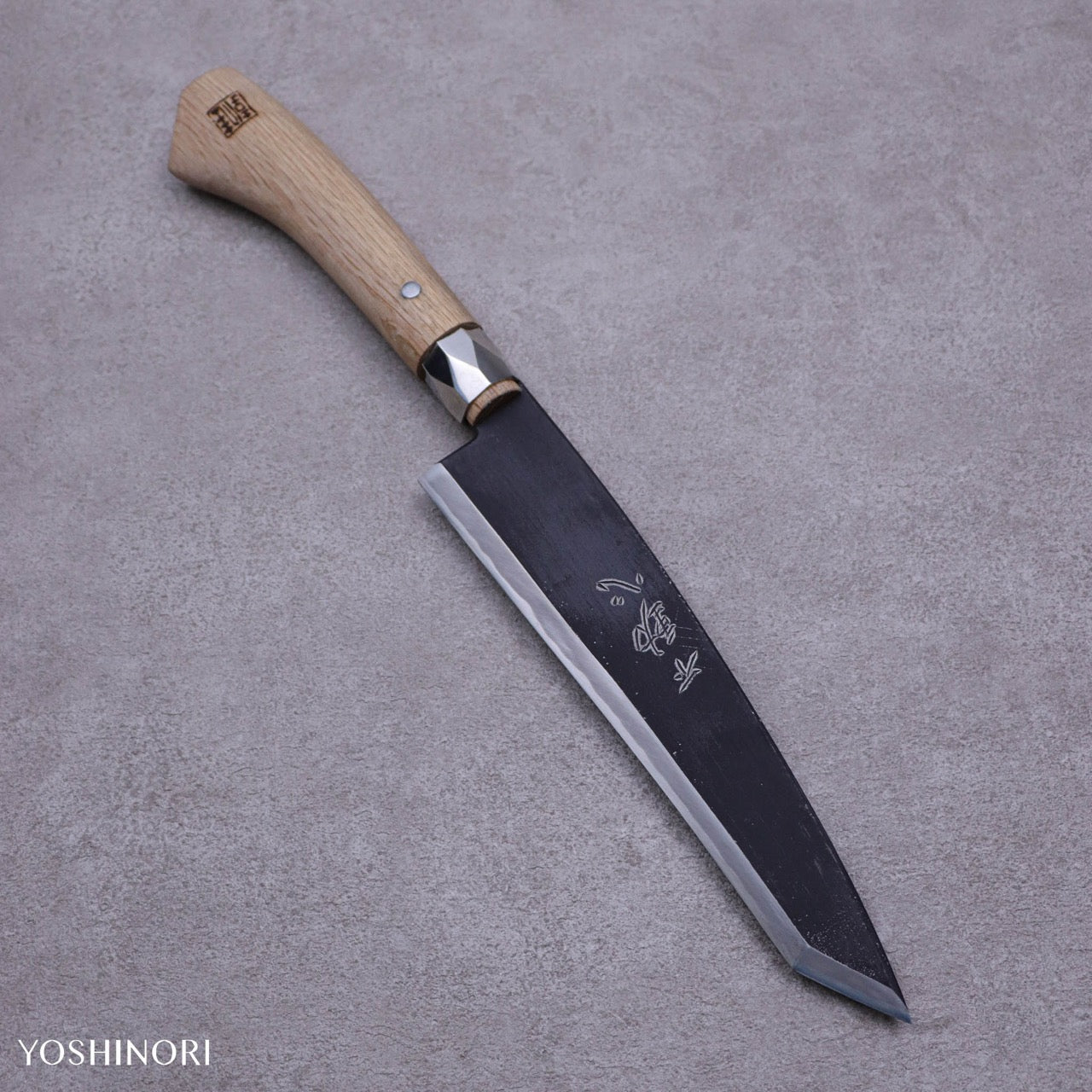 金高佳孝作 總手鍛 逆反鉈 黑打兩刃 山刀 – yanpingknifesword