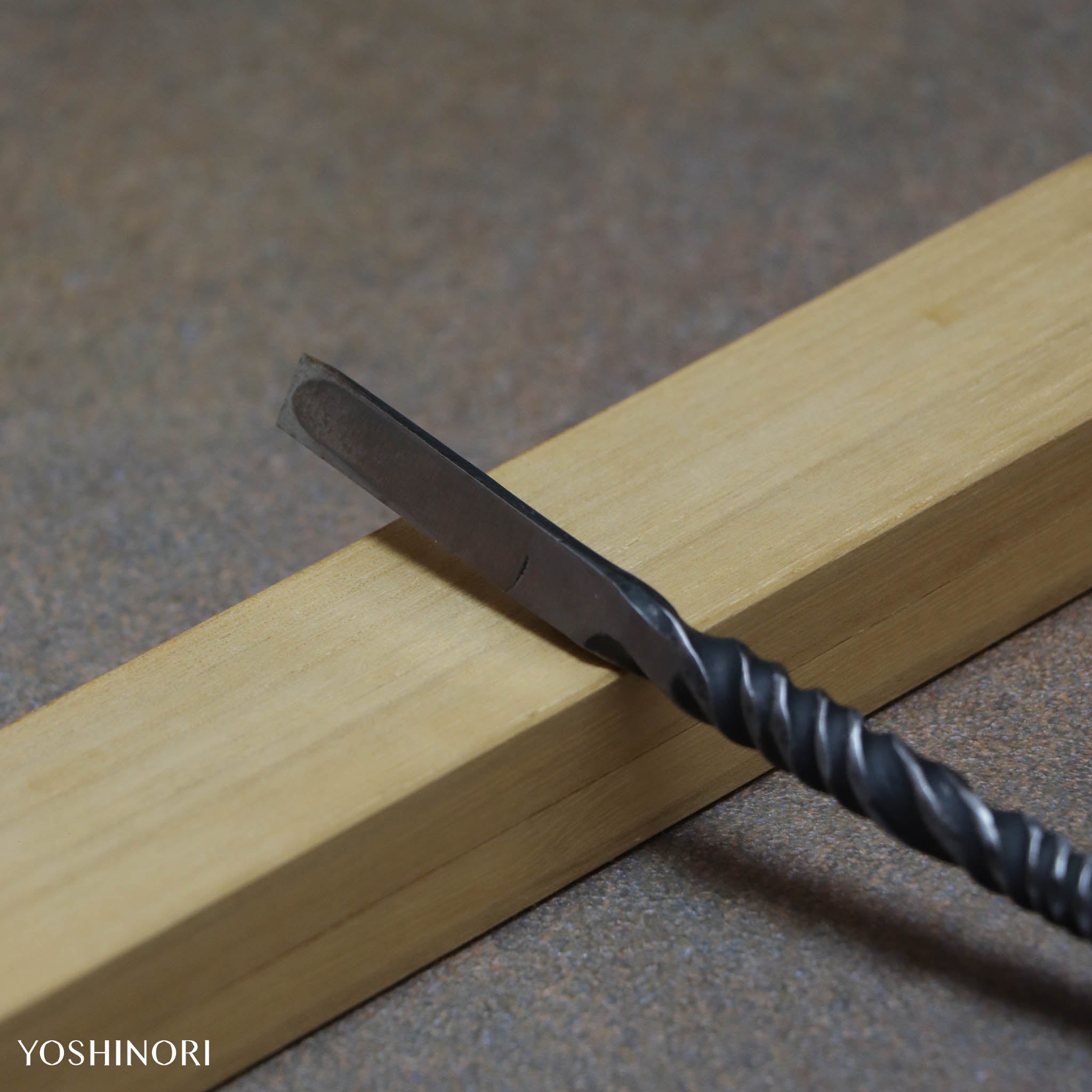 藤原佳孝作 螺旋形木工雕刻小刀