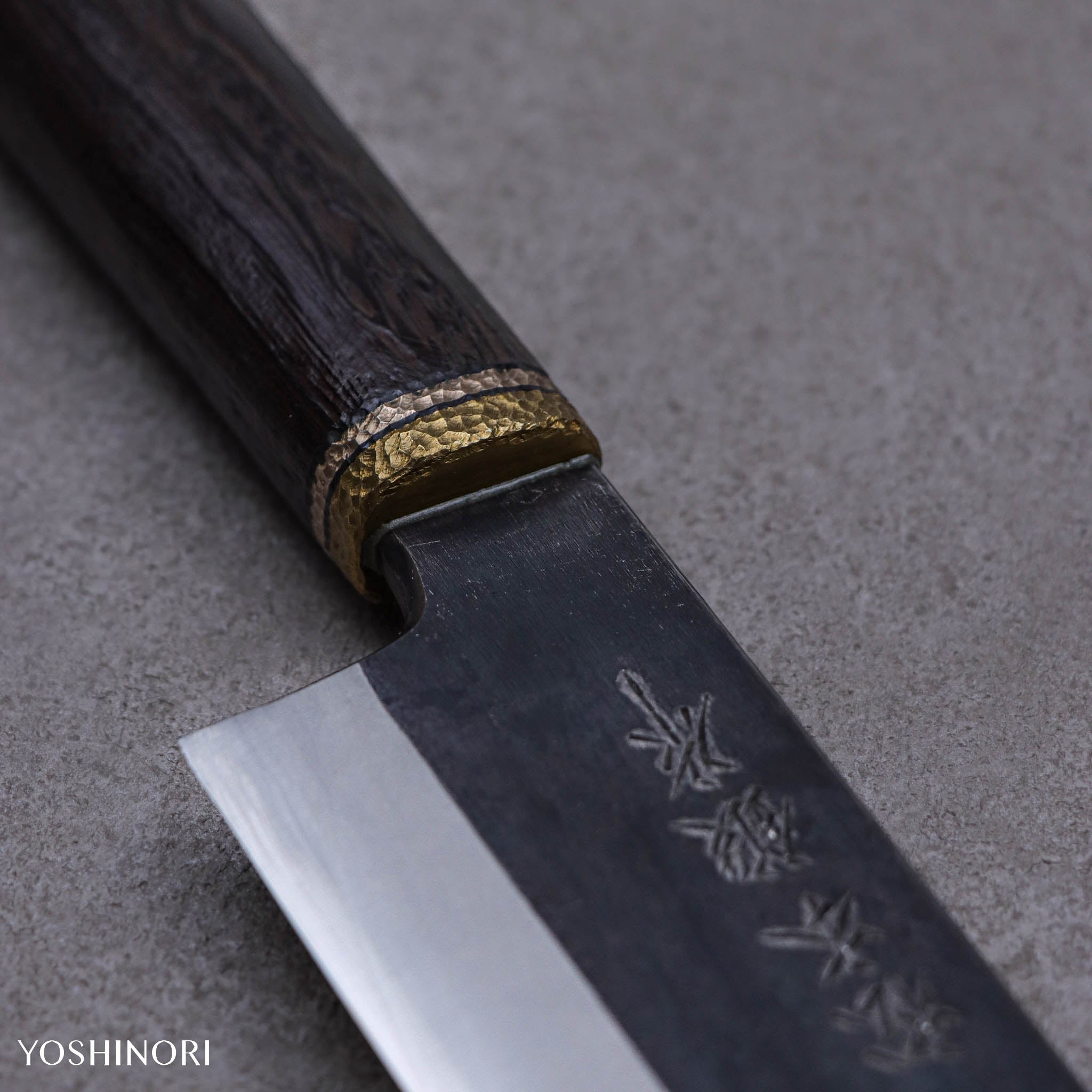 松本鍛作 劍形黑打兩刃切付包丁（劍形山刀）