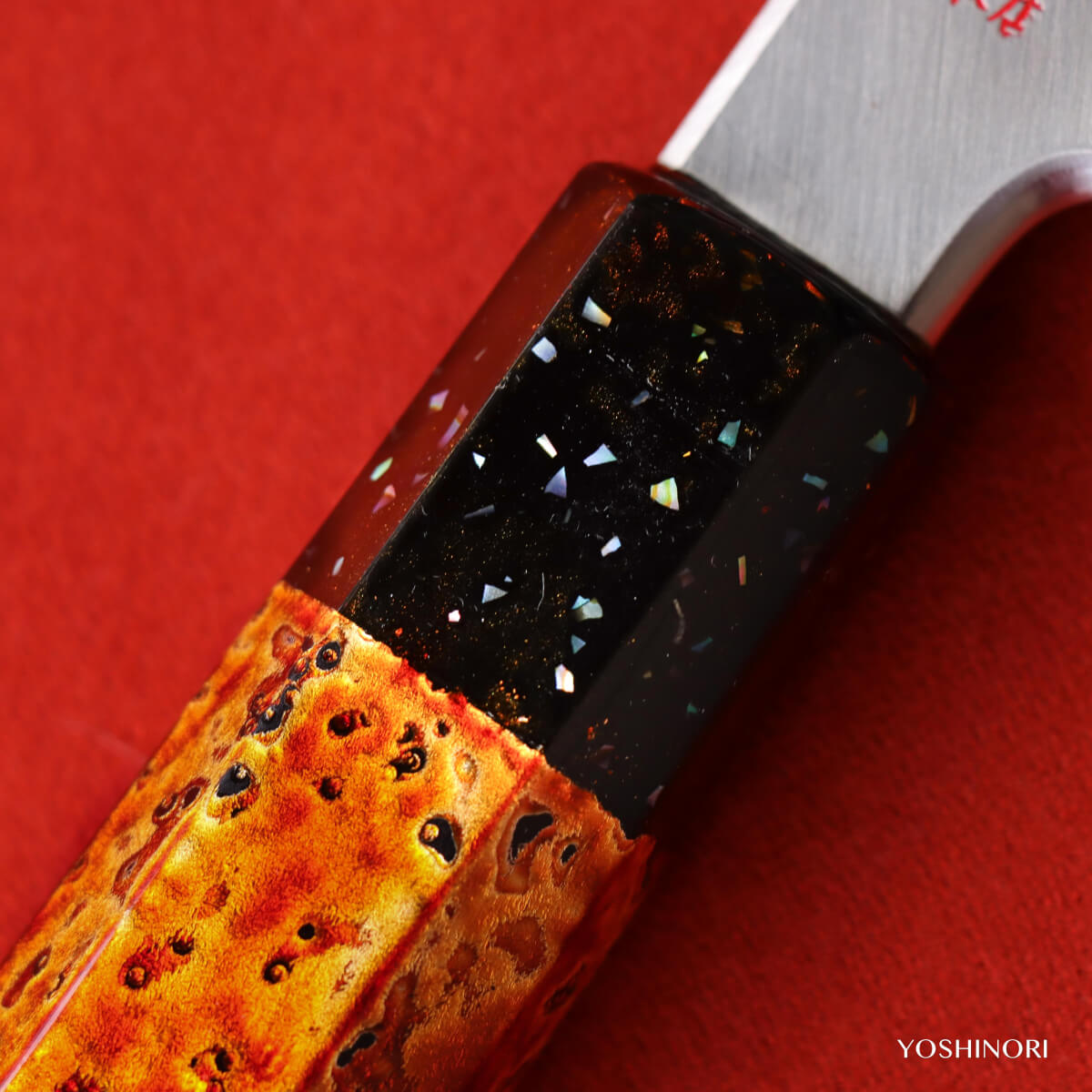 Masamoto Hon-Kasumi White Steel Pike Conger Knife with Urushi Saya