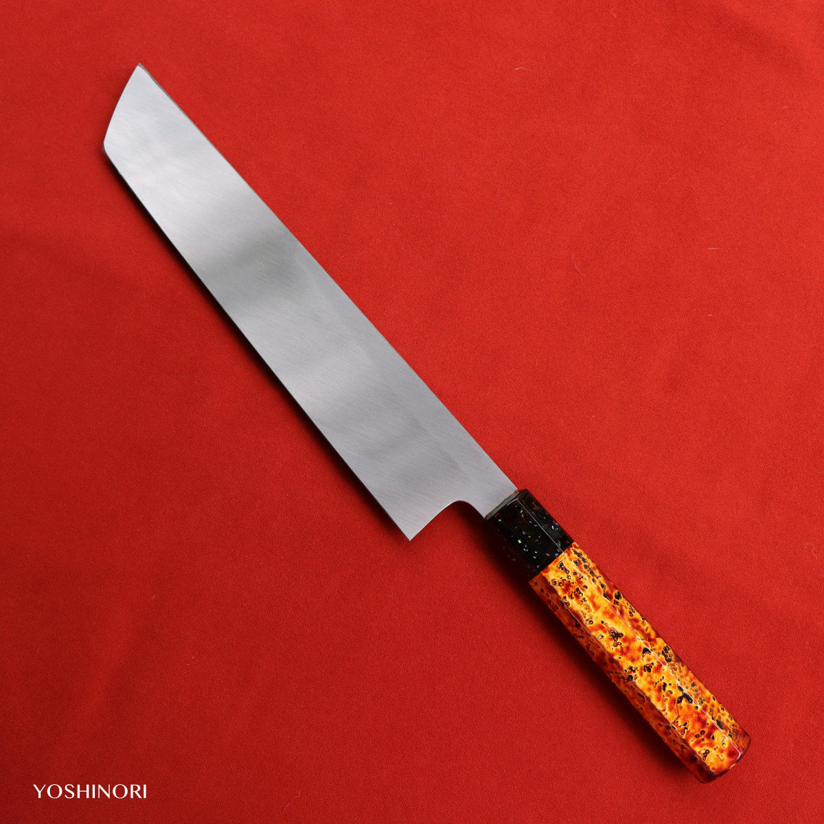Masamoto Hon-Kasumi White Steel Pike Conger Knife with Urushi Saya