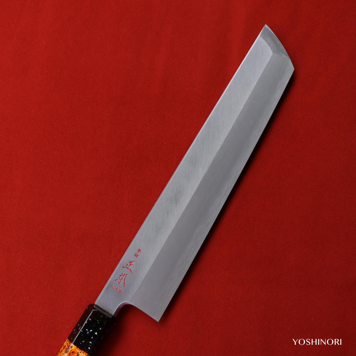 Masamoto Hon-Kasumi White Steel Pike Conger Knife with Urushi Saya