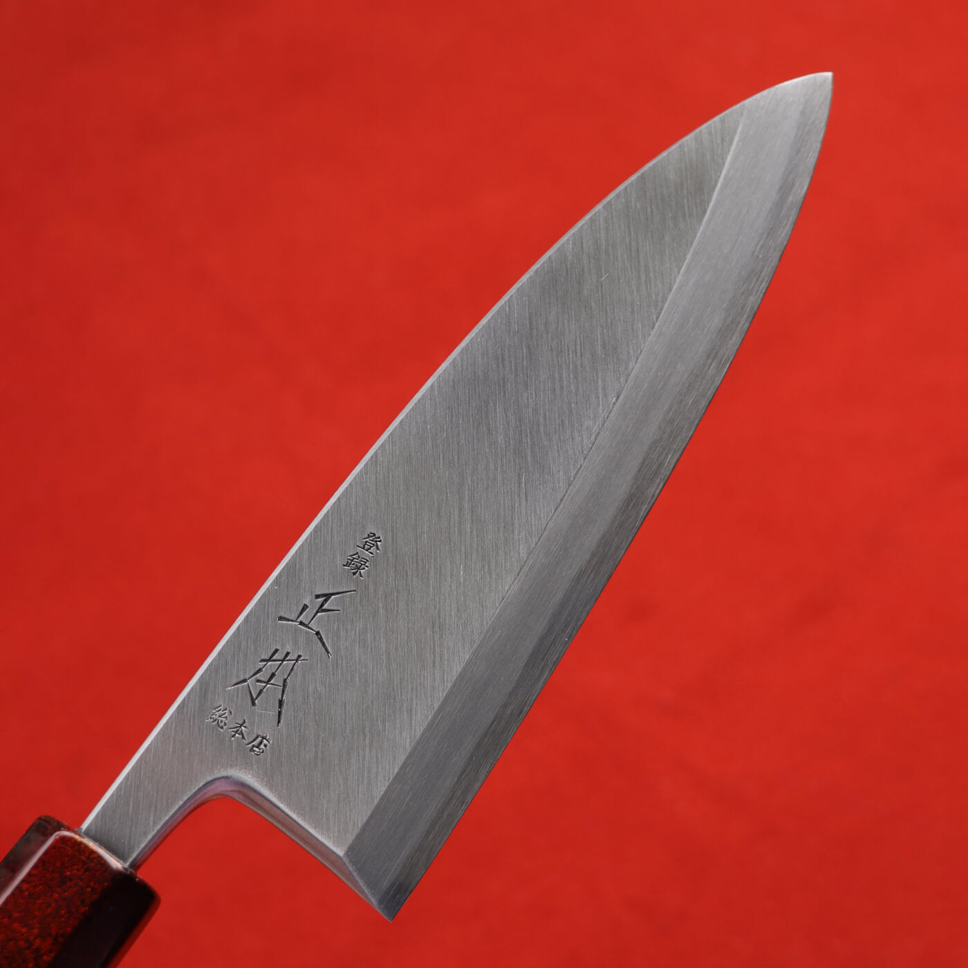 Masamoto Hon-Kasumi Shirogami Steel Deba Urushi Saya