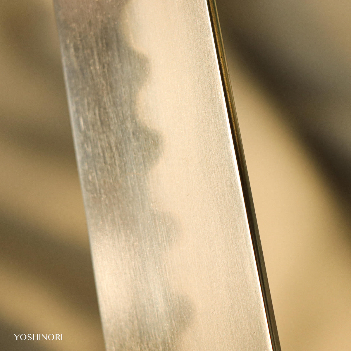 源昭忠 DX青二鋼 水本燒鏡面 「蛙子丁子刃紋」柳刃 付本漆金梨地塗鞘