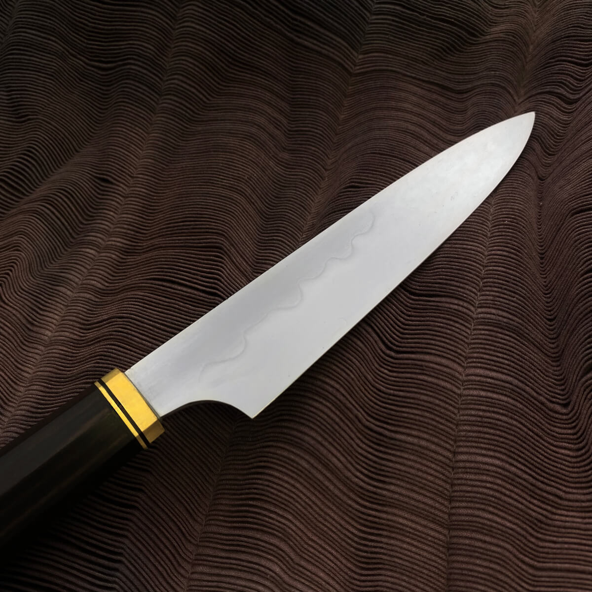 源昭忠 水本燒丁子刃紋出 Petty 黑檀八角柄