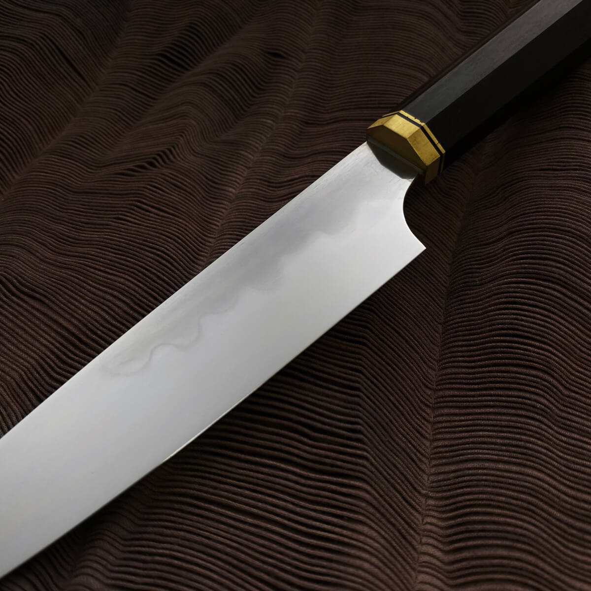 源昭忠 水本燒丁子刃紋出 Petty 黑檀八角柄