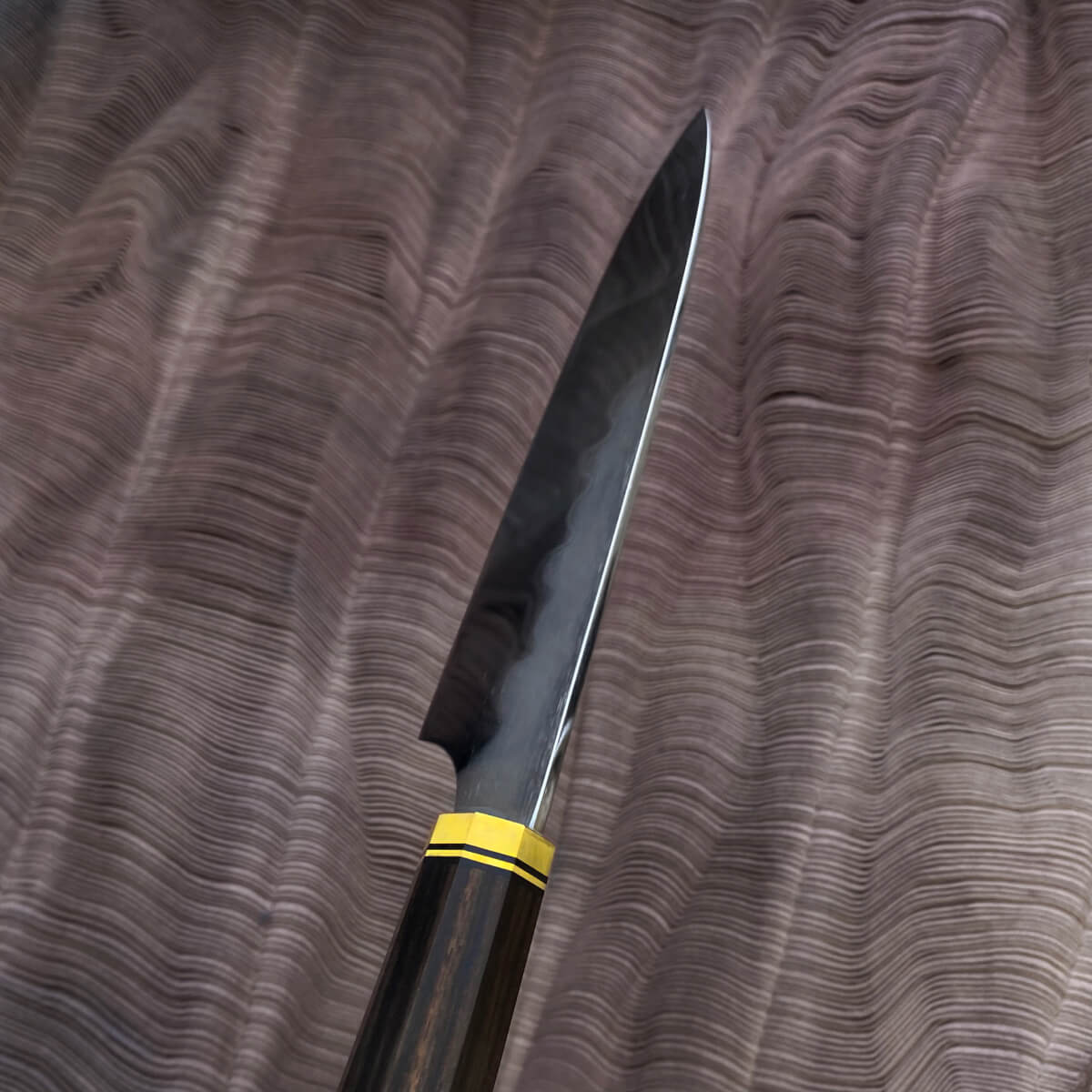 源昭忠 水本燒丁子刃紋出 Petty 黑檀八角柄