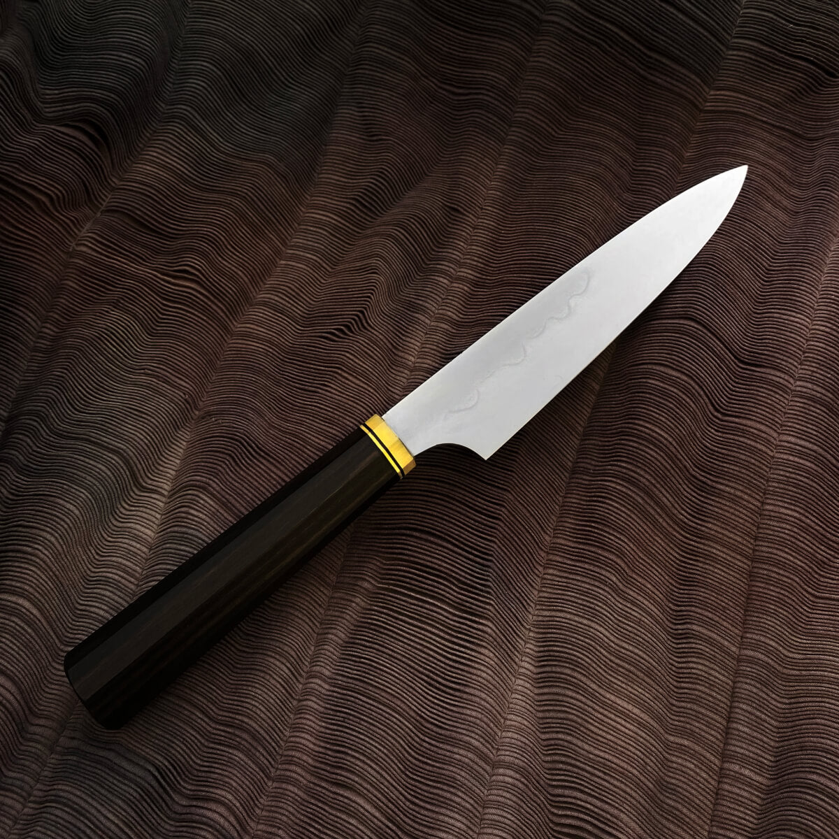 源昭忠 水本燒丁子刃紋出 Petty 黑檀八角柄