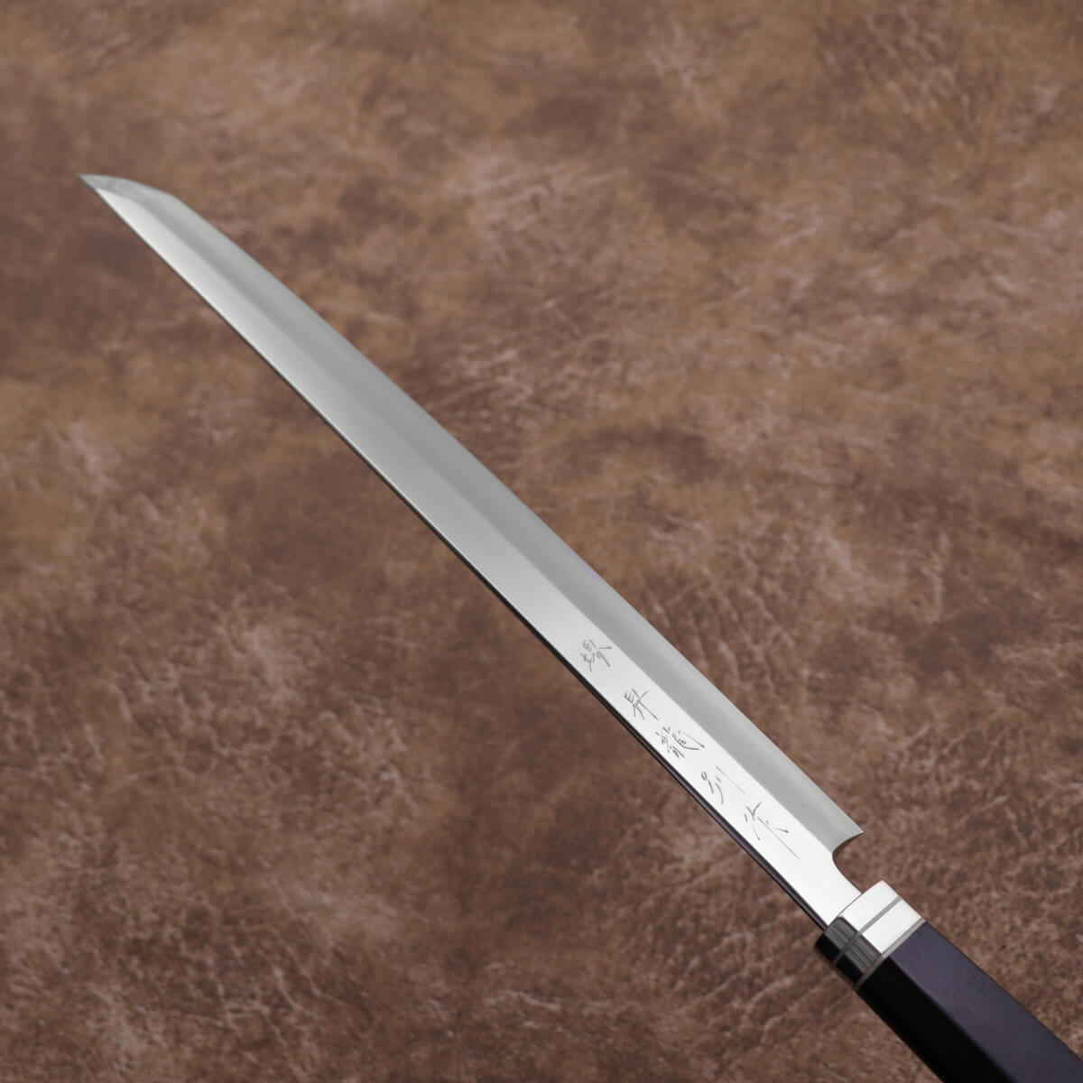 堺昇龍 銀三 鏡面先丸柳刃 洋黑檀