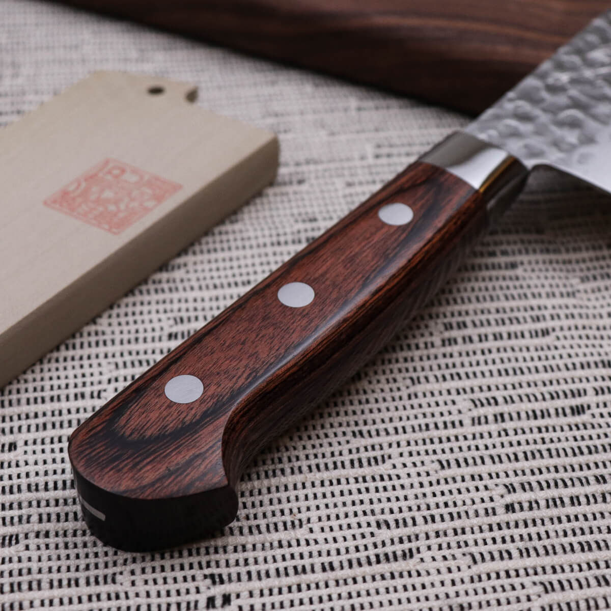 Yoshihiro Tsuchime Finish VG10 17-layer Damascus Steel Santoku