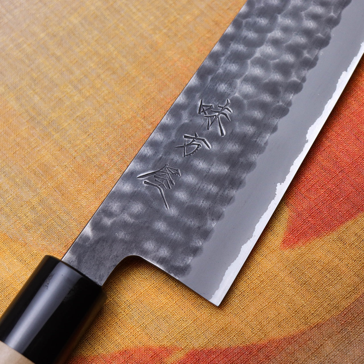 Ajikataya White #2 Damascus Steel Kurouchi Tsuchime Finish Gyuto
