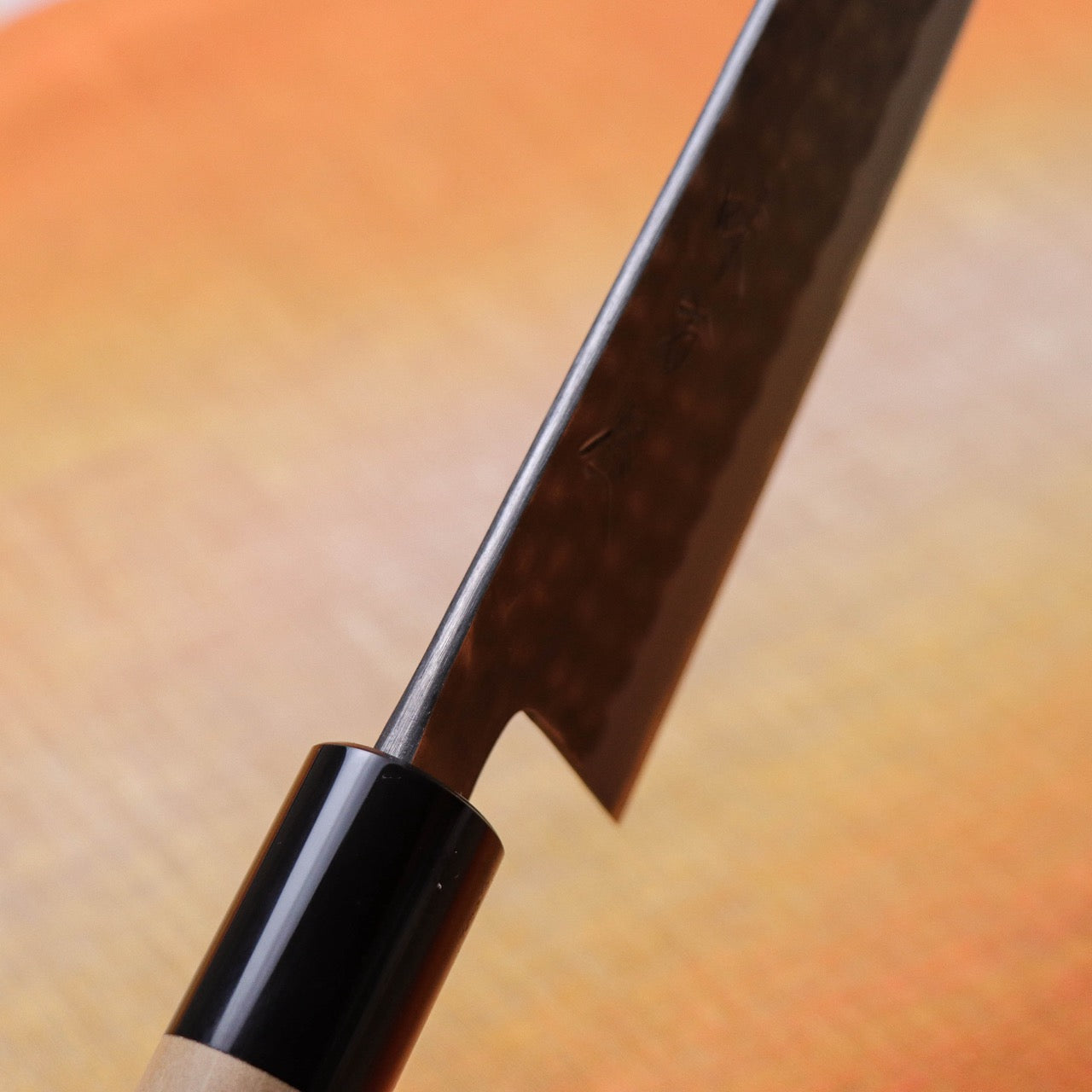 Ajikataya White #2 Damascus Steel Kurouchi Tsuchime Finish Gyuto