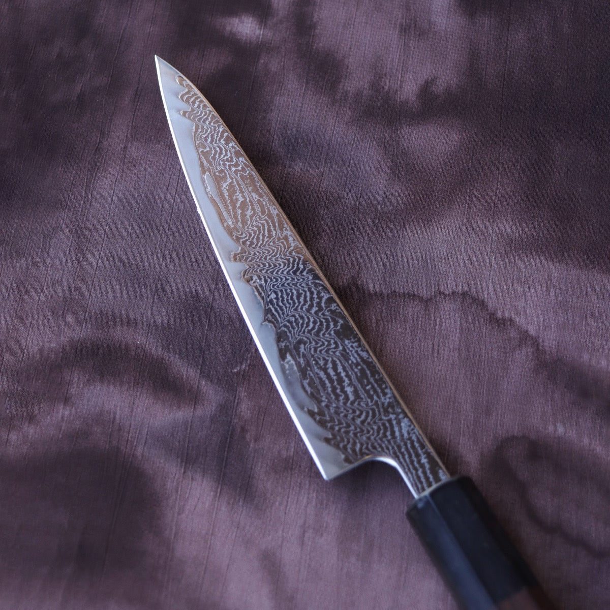 Yoshihiro AUS10 69-Layer Flame Pattern Damascus Stainless Steel Wa-Petty