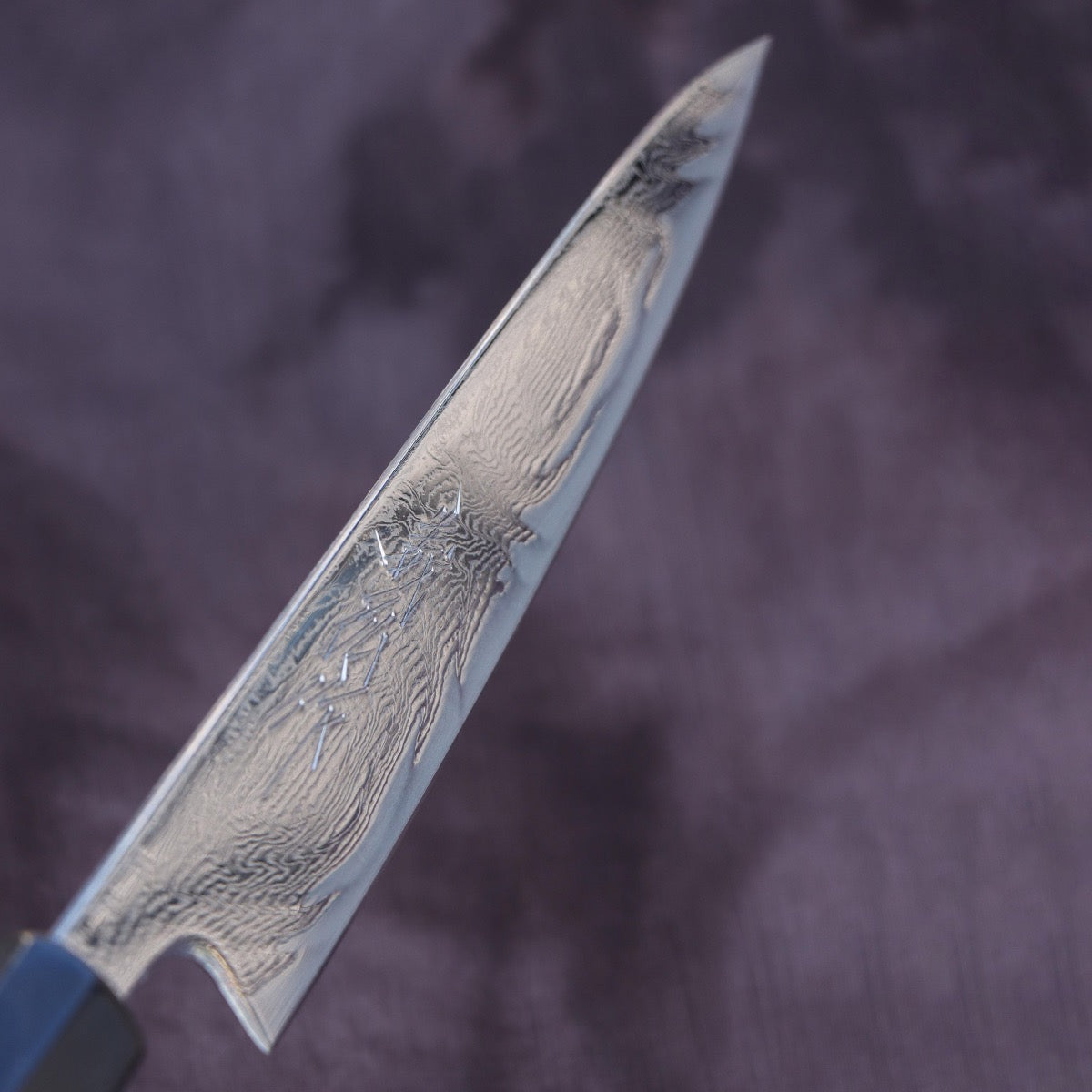 Yoshihiro AUS10 69-Layer Flame Pattern Damascus Stainless Steel Wa-Petty