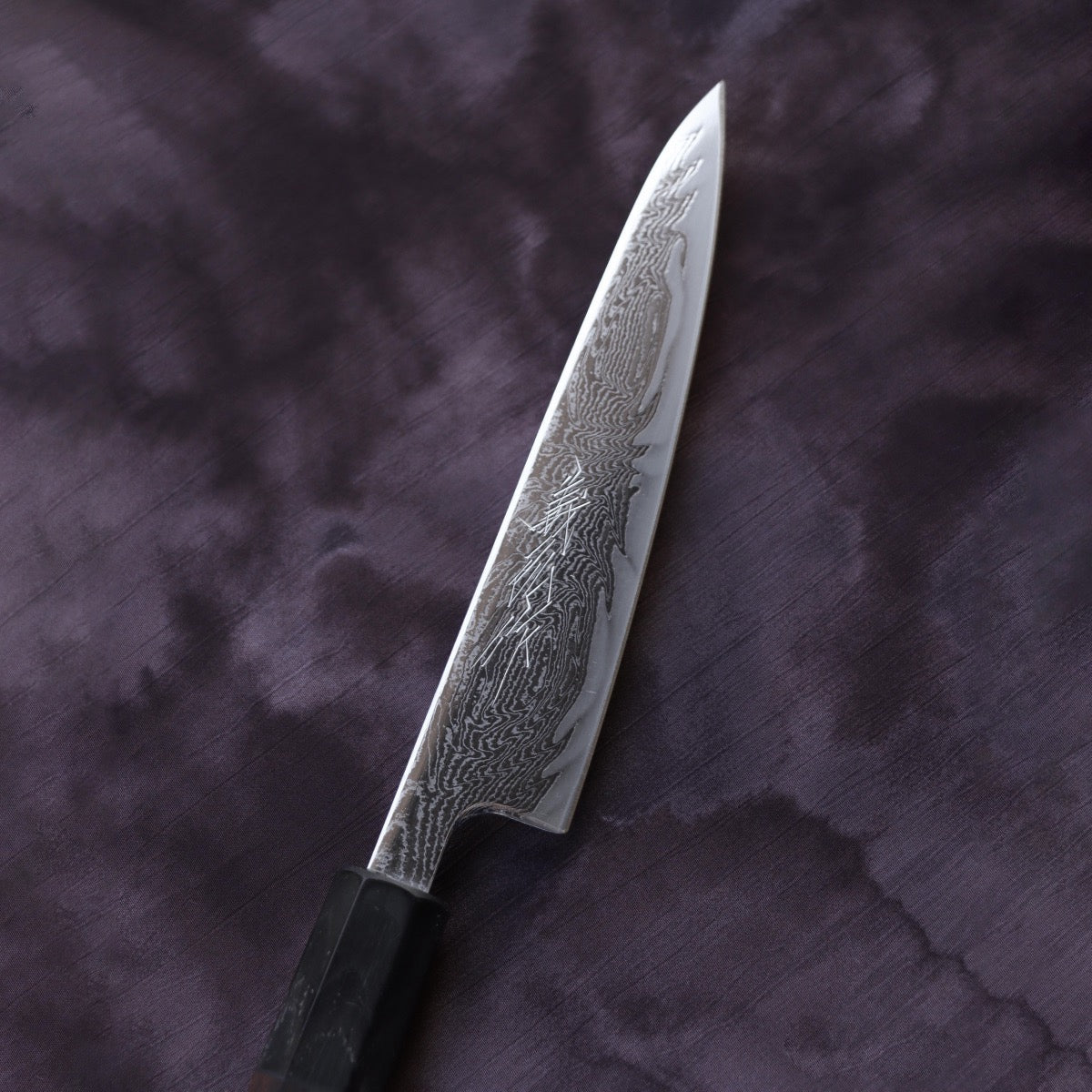 Yoshihiro AUS10 69-Layer Flame Pattern Damascus Stainless Steel Wa-Petty