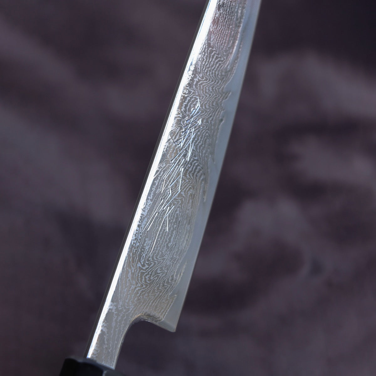 Yoshihiro AUS10 69-Layer Flame Pattern Damascus Stainless Steel Wa-Petty