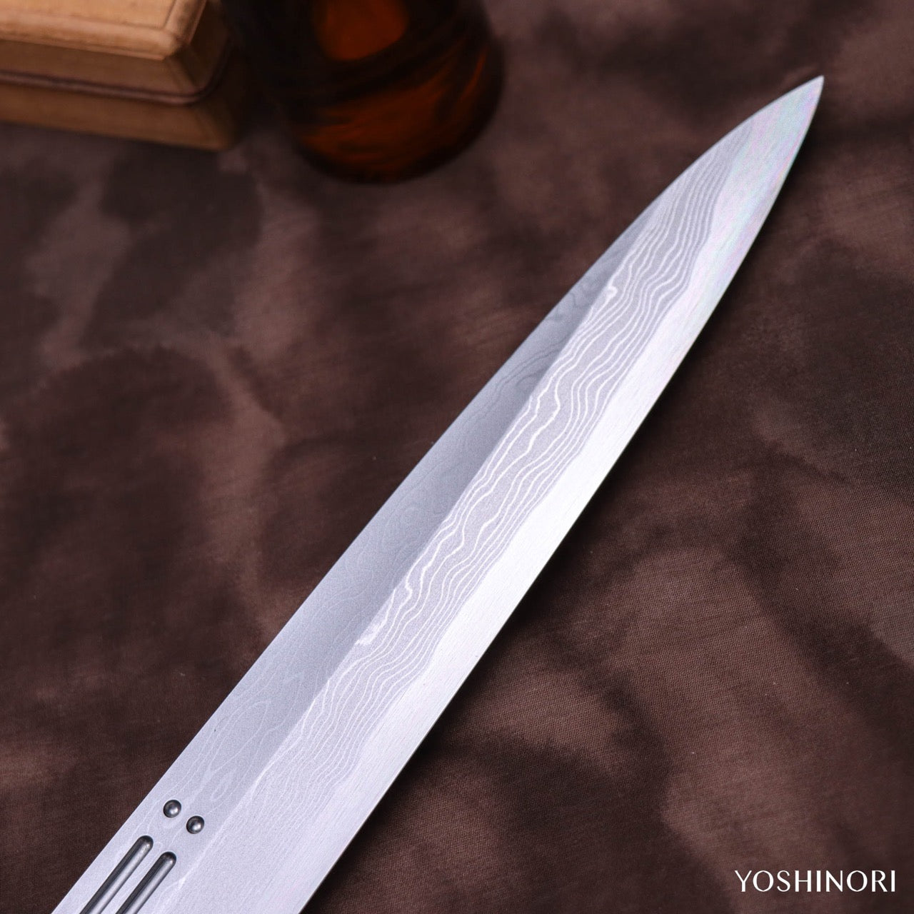 Yoshihiro Blue #1 Suminagashi Yanagi with Double Grooves