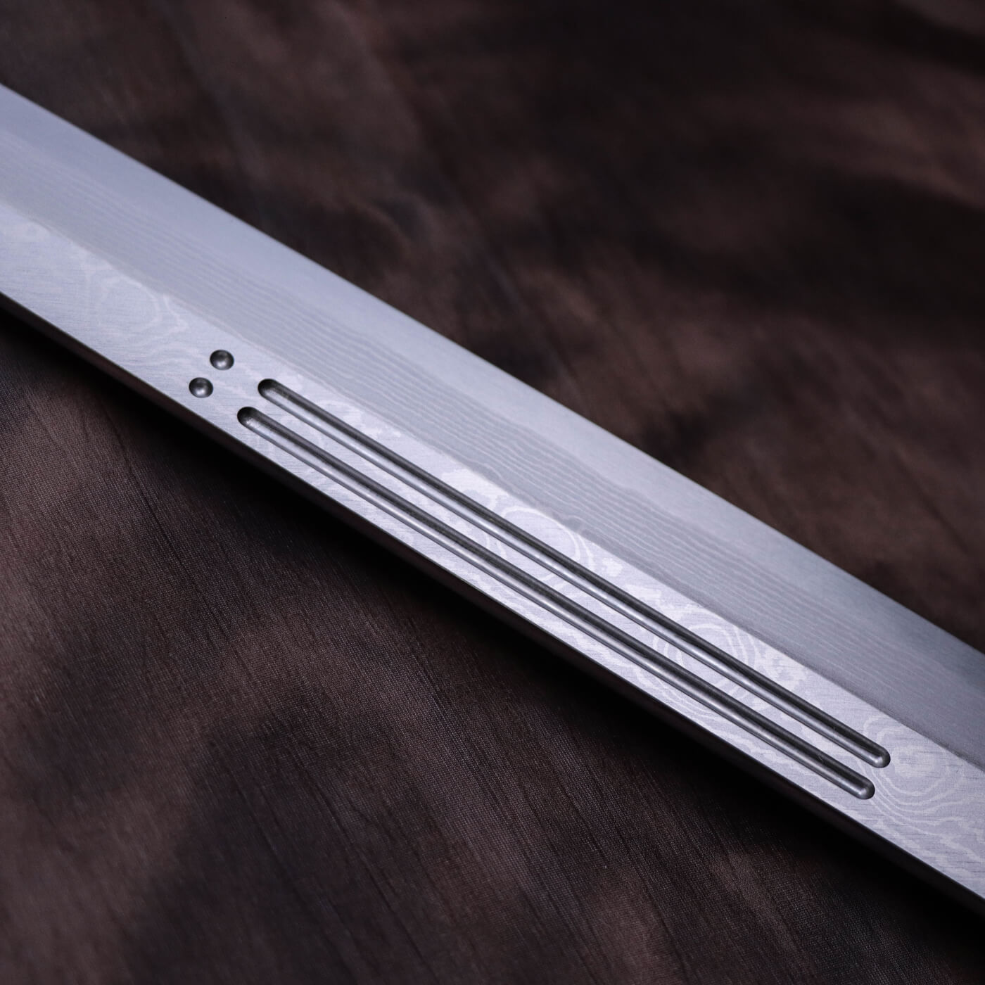 Yoshihiro Silver #3 Suminagashi Yanagi with Double Grooves