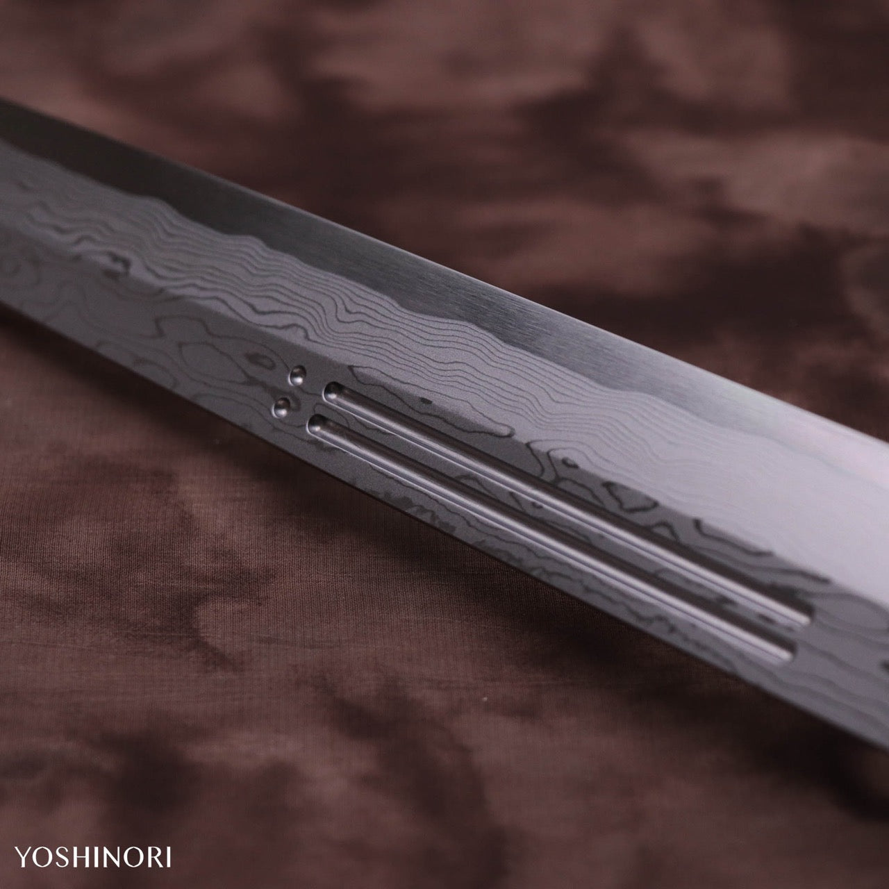 Yoshihiro Blue #1 Suminagashi Yanagi with Double Grooves