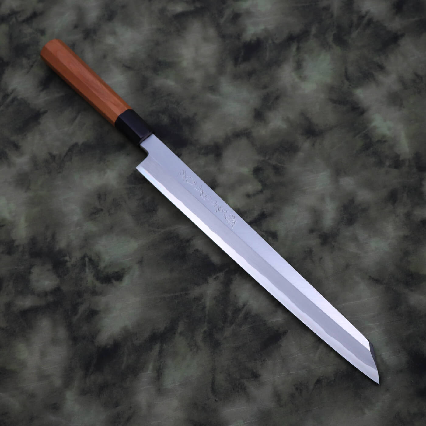 義弘作青一鋼本霞切付柳刃赤八角柄– yanpingknifesword