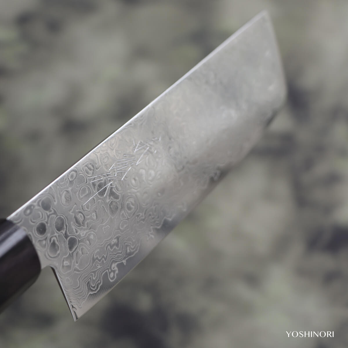 Yoshihiro AUS10 69-Layer Damascus Stainless Steel Wa-Nakiri with Ebony Handle
