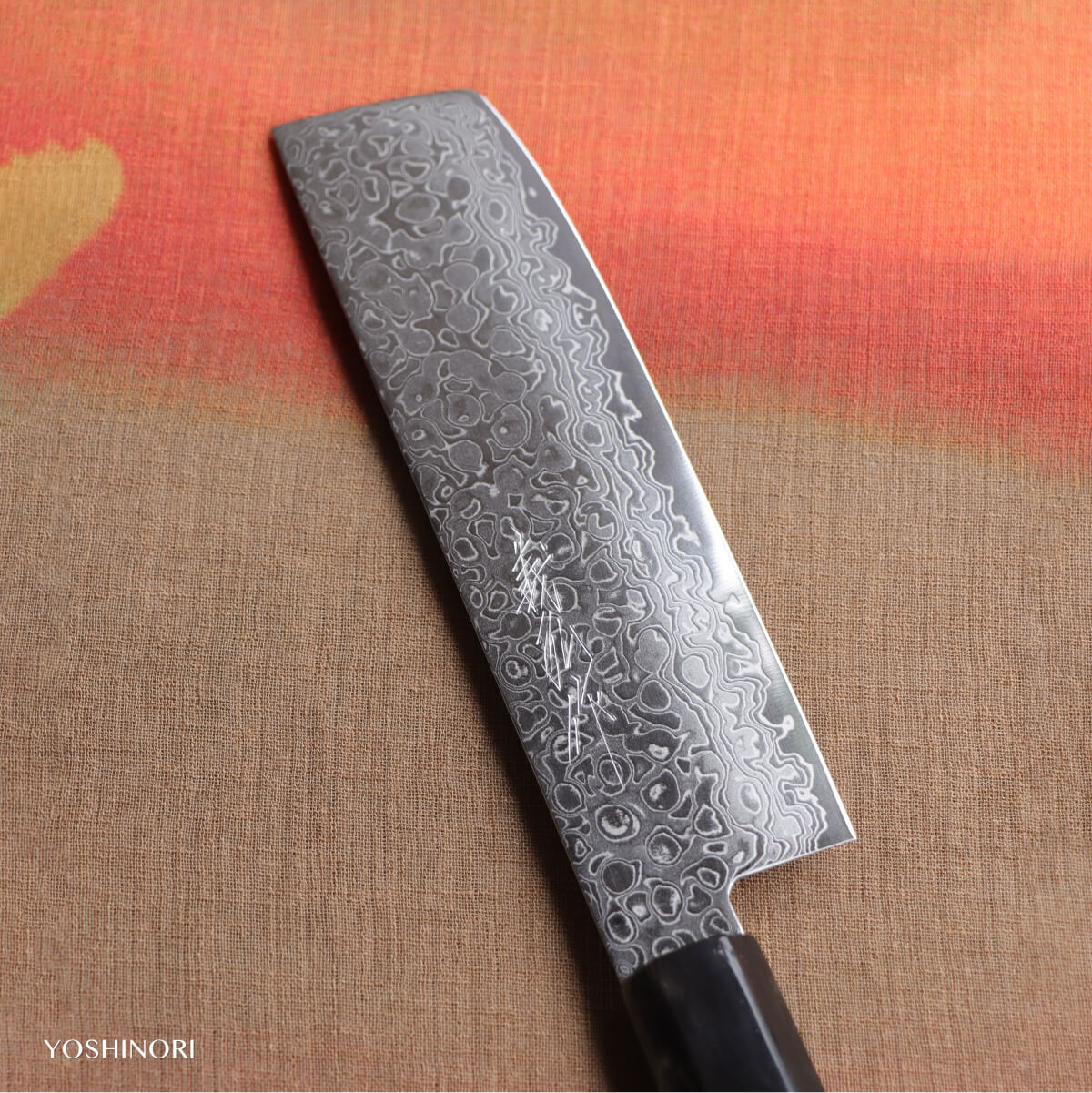 Yoshihiro AUS10 69-Layer Damascus Stainless Steel Wa-Nakiri with Magnolia Handle