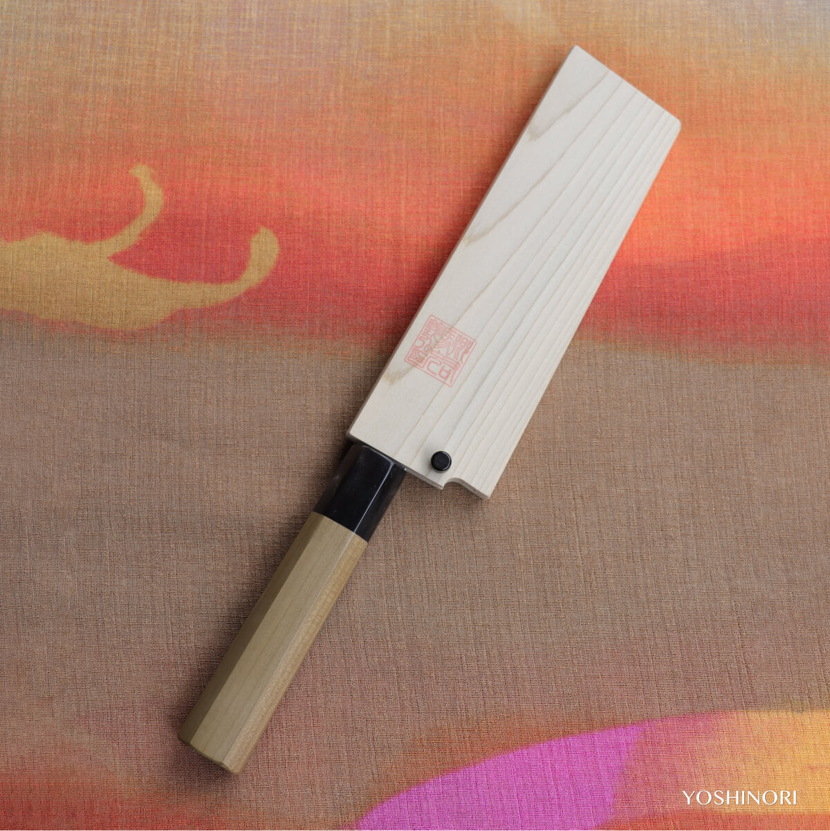 Yoshihiro AUS10 69-Layer Damascus Stainless Steel Wa-Nakiri with Magnolia Handle