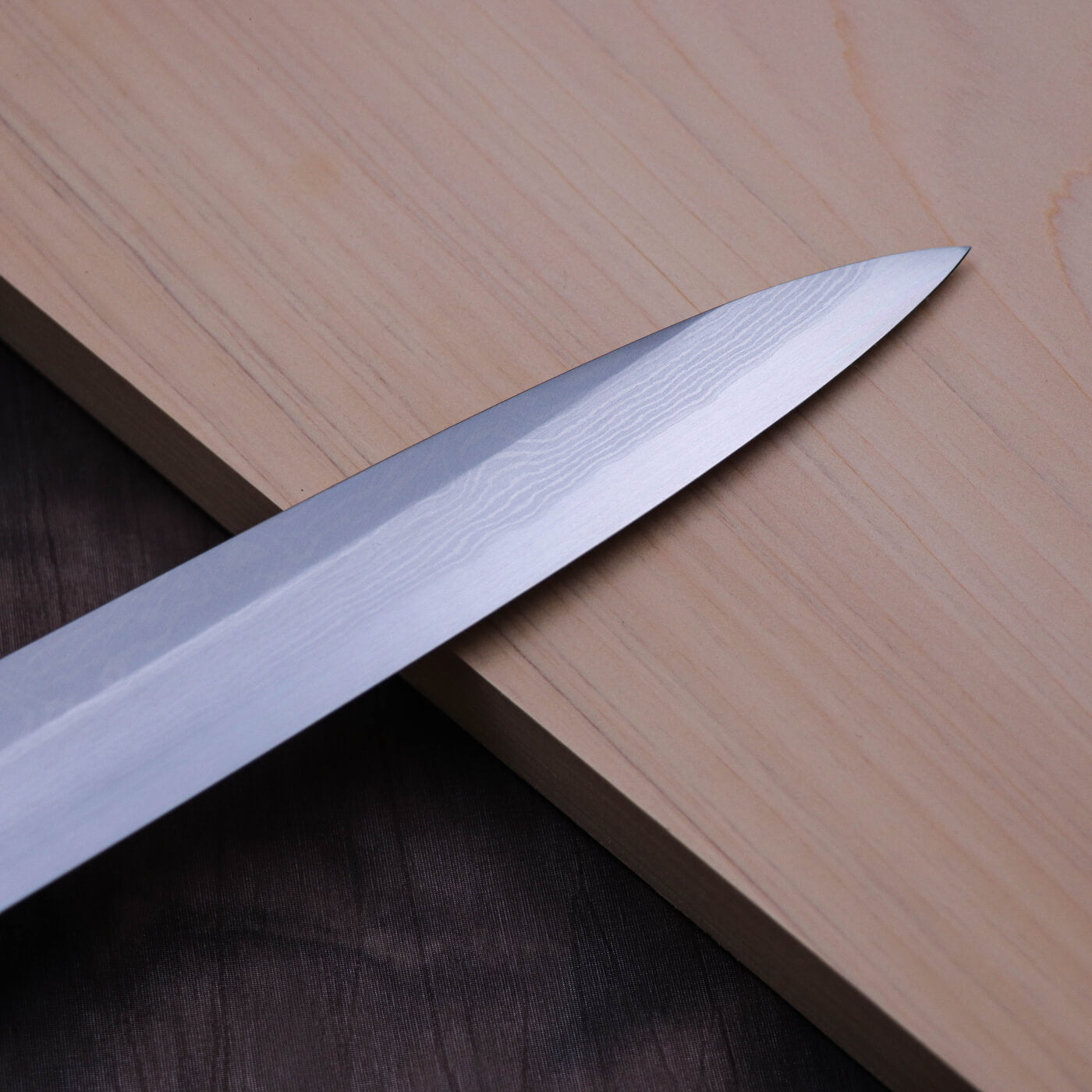 Yoshihiro Silver #3 Suminagashi Yanagi with Double Grooves