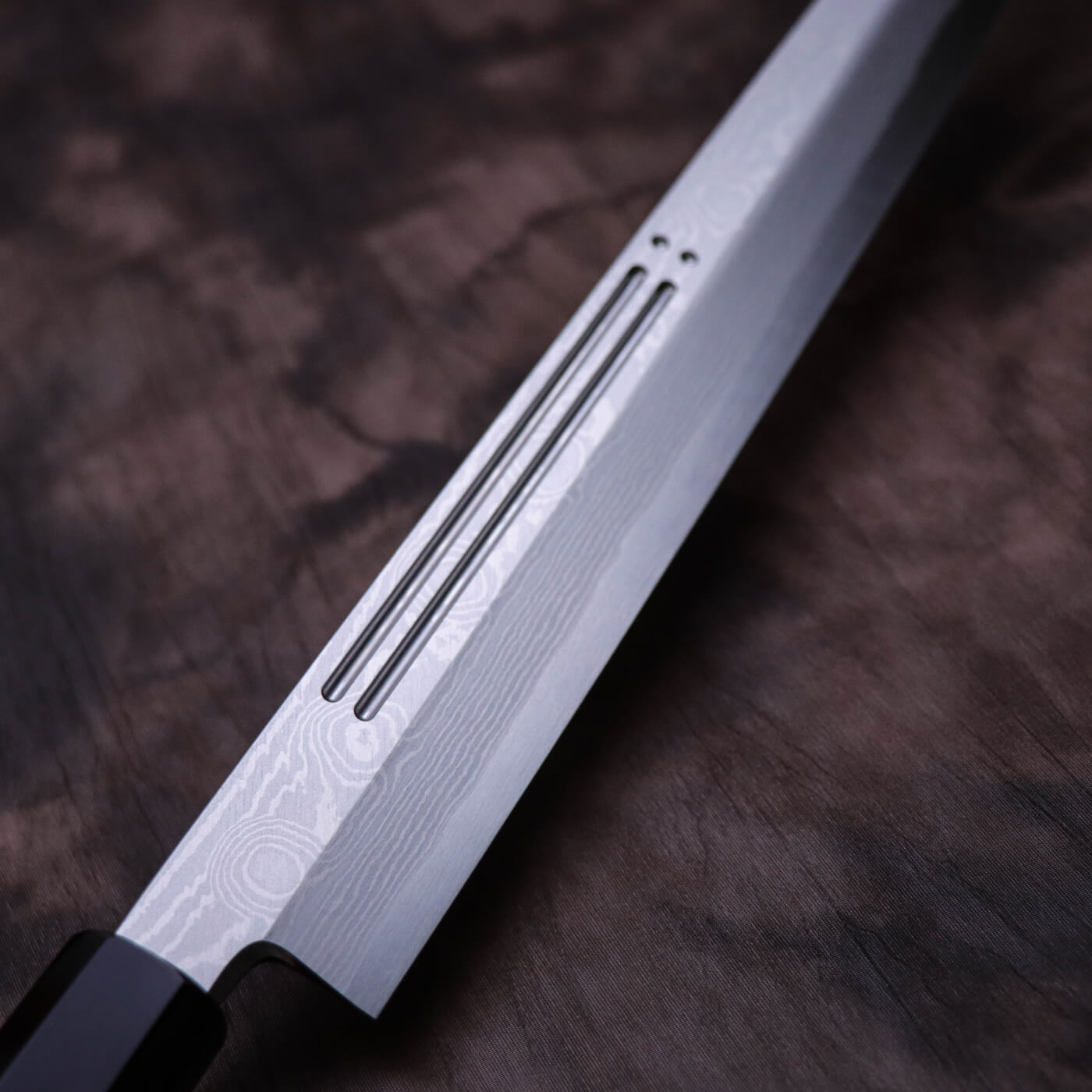 Yoshihiro Silver #3 Suminagashi Yanagi with Double Grooves