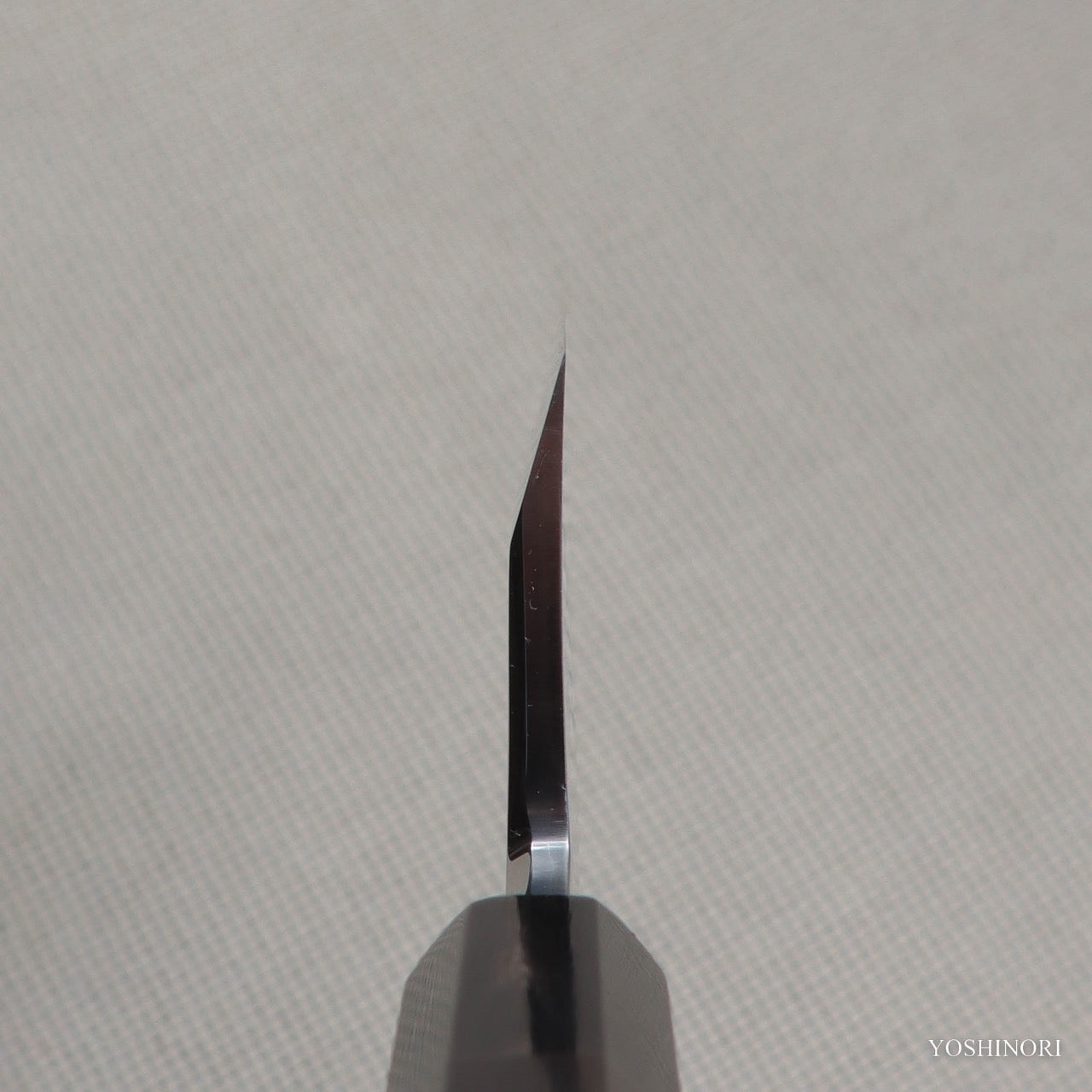 義弘作 銀三鋼 鏡面本霞 出刃 黑檀八角柄