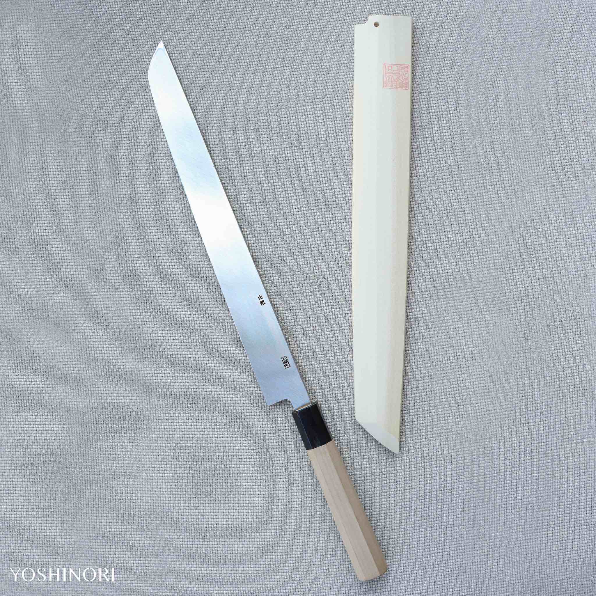 Yoshihiro Silver #3 Hon-Kasumi Sakimaru Takohiki Magnolia Handle