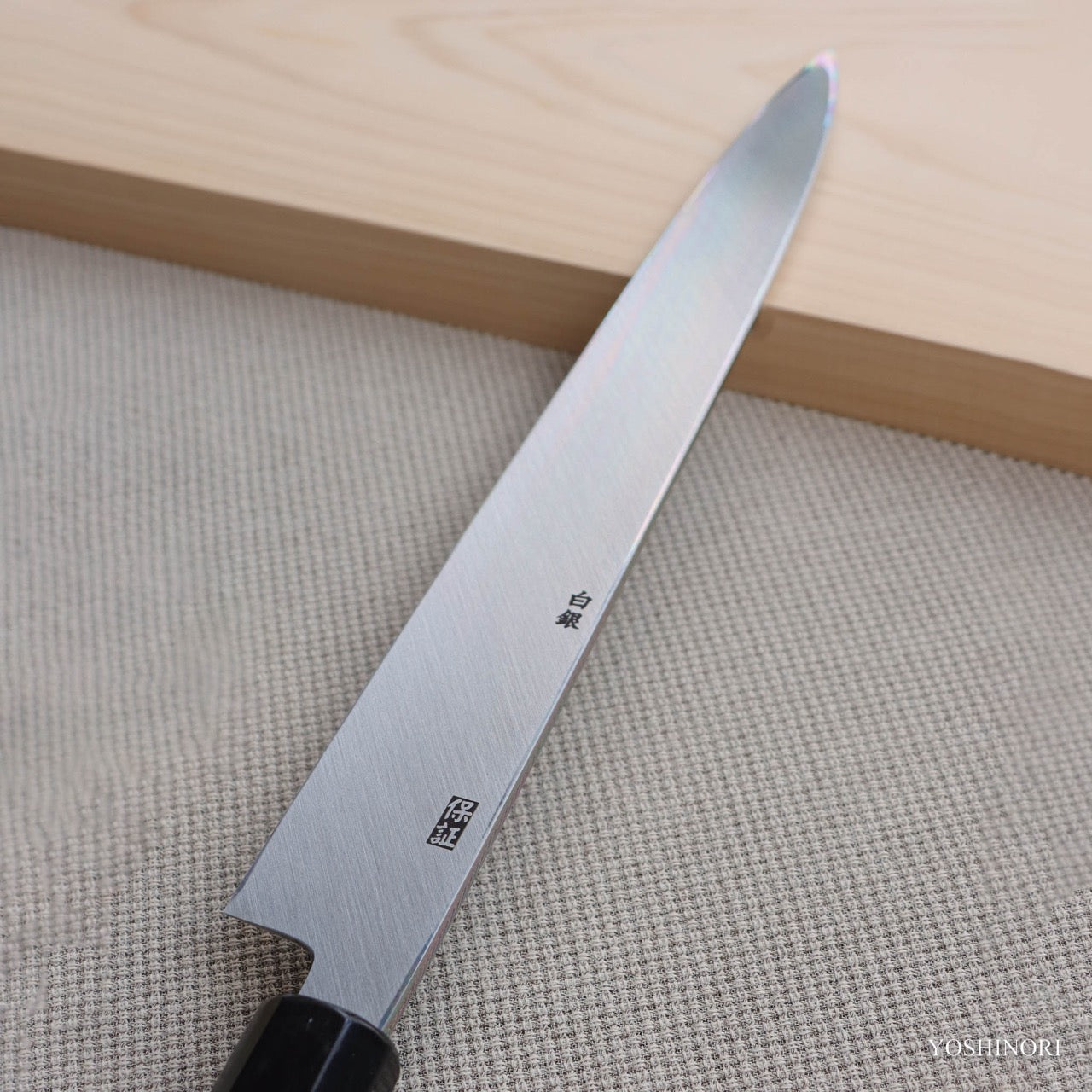 Yoshihiro Silver #3 Hon-Kasumi Yanagi Magnolia Wood Handle