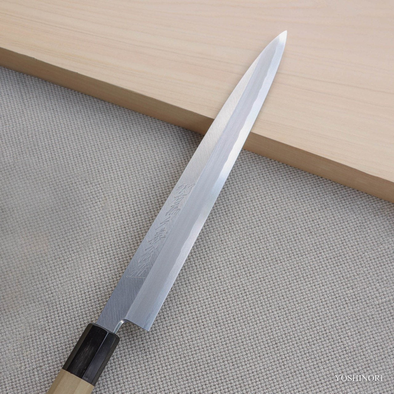 Yoshihiro Silver #3 Hon-Kasumi Yanagi Magnolia Wood Handle