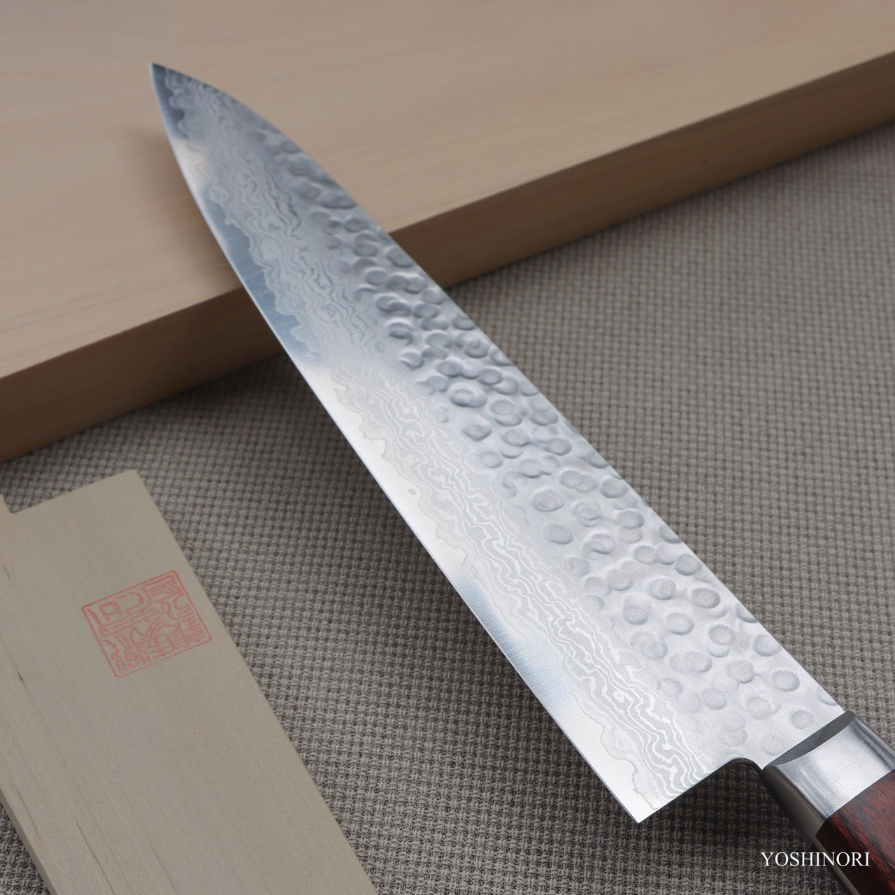 義弘作 VG10 17層大馬士革鋼 槌目 洋牛刀