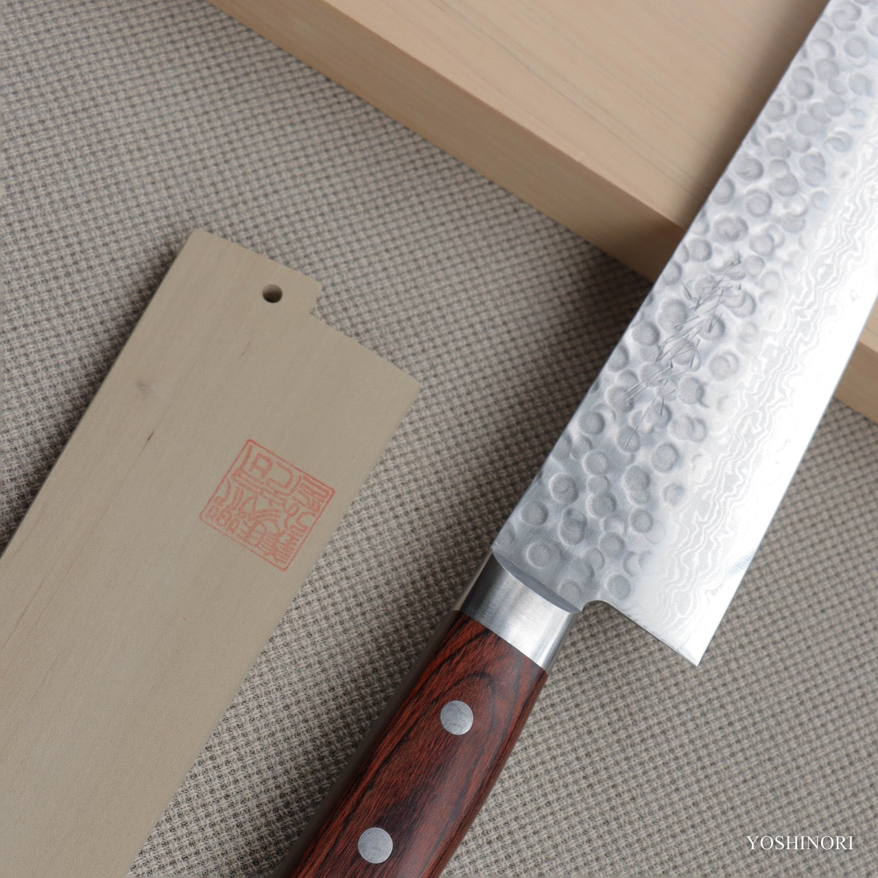 義弘作 VG10 17層大馬士革鋼 槌目 洋牛刀