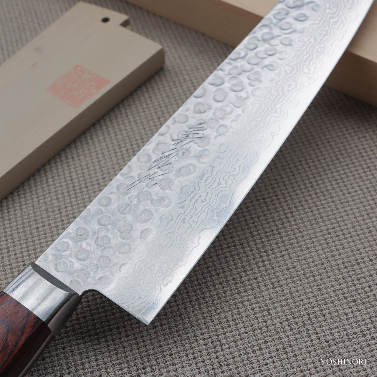 義弘作 VG10 17層大馬士革鋼 槌目 洋牛刀