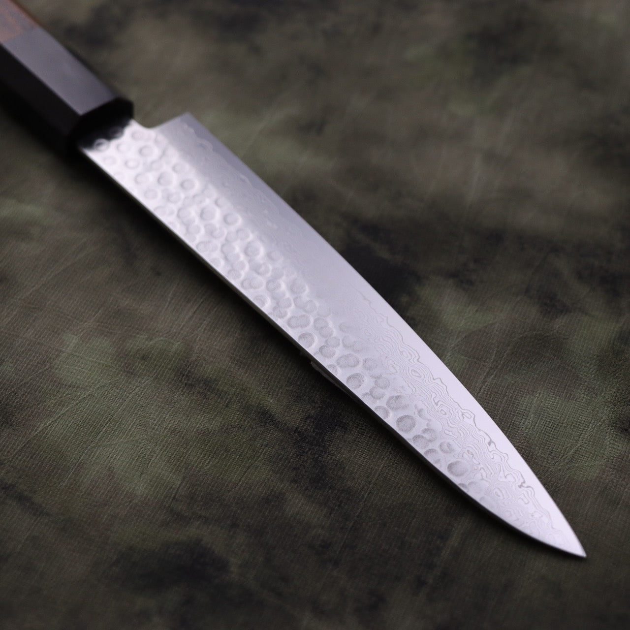 Yoshihiro VG10 45-layer Damascus Steel Tsuchime Finish Petty Mexican Rosewood handle