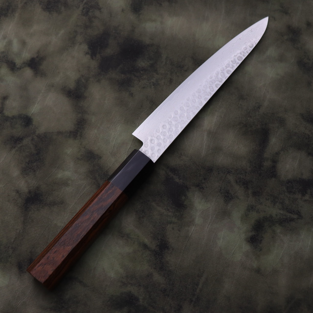 Yoshihiro VG10 45-layer Damascus Steel Tsuchime Finish Petty Mexican Rosewood handle