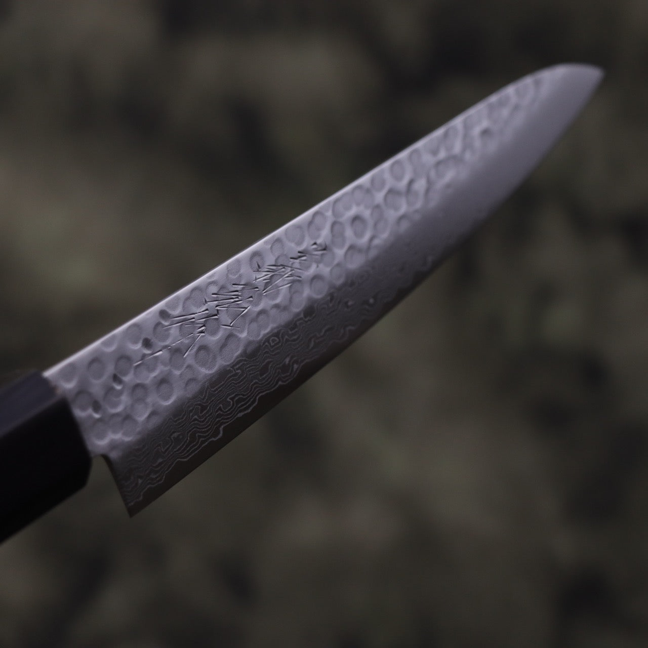 Yoshihiro VG10 45-layer Damascus Steel Tsuchime Finish Petty Mexican Rosewood handle