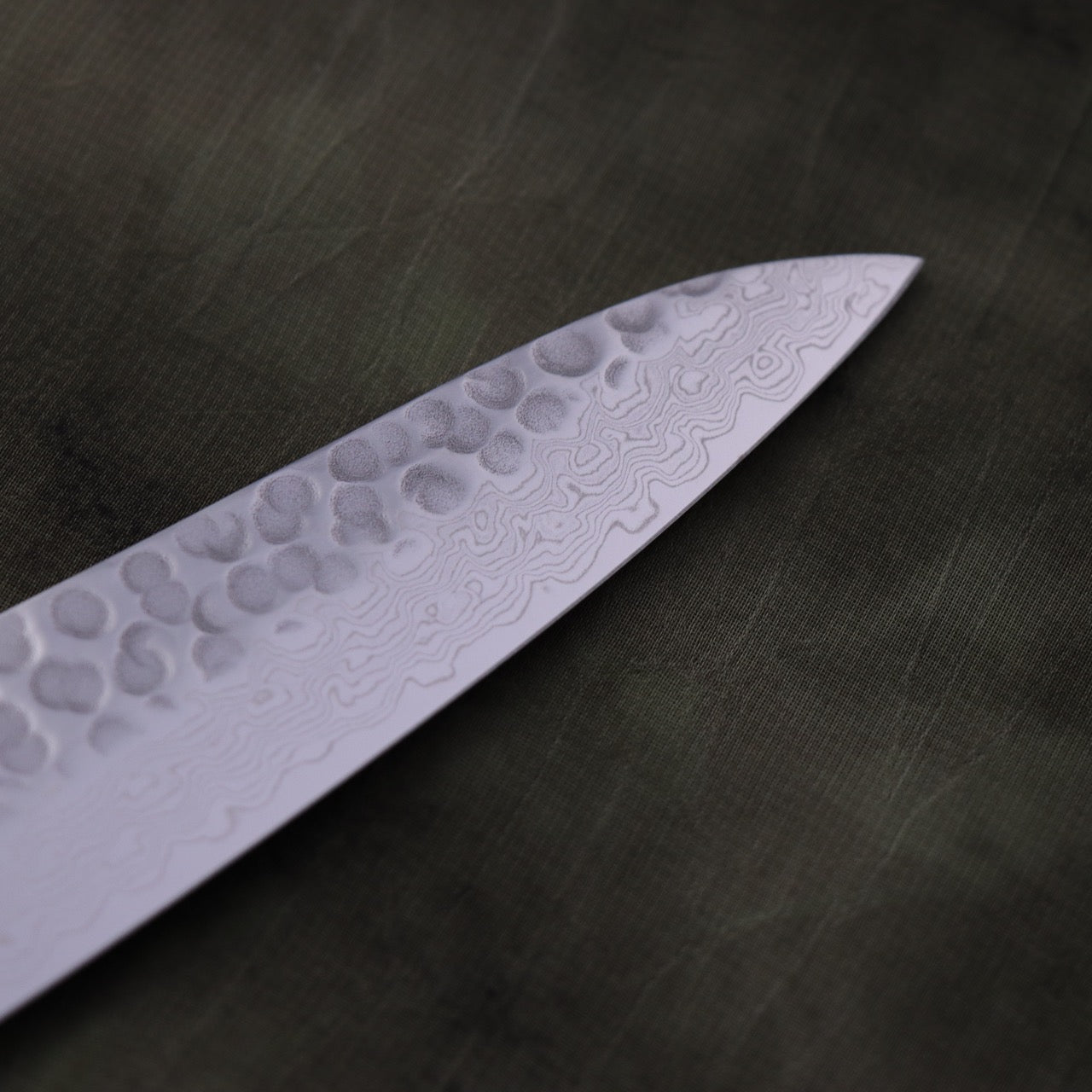 Yoshihiro VG10 45-layer Damascus Steel Tsuchime Finish Petty Mexican Rosewood handle