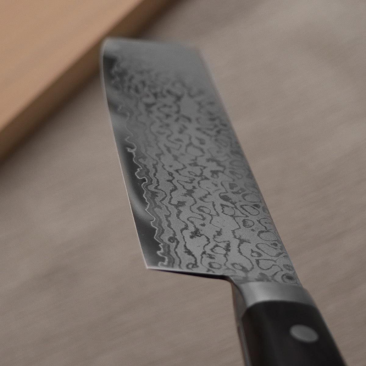 Yoshihiro VG10 17-layer Damascus Steel Nakiri Black Pakkawood Handle