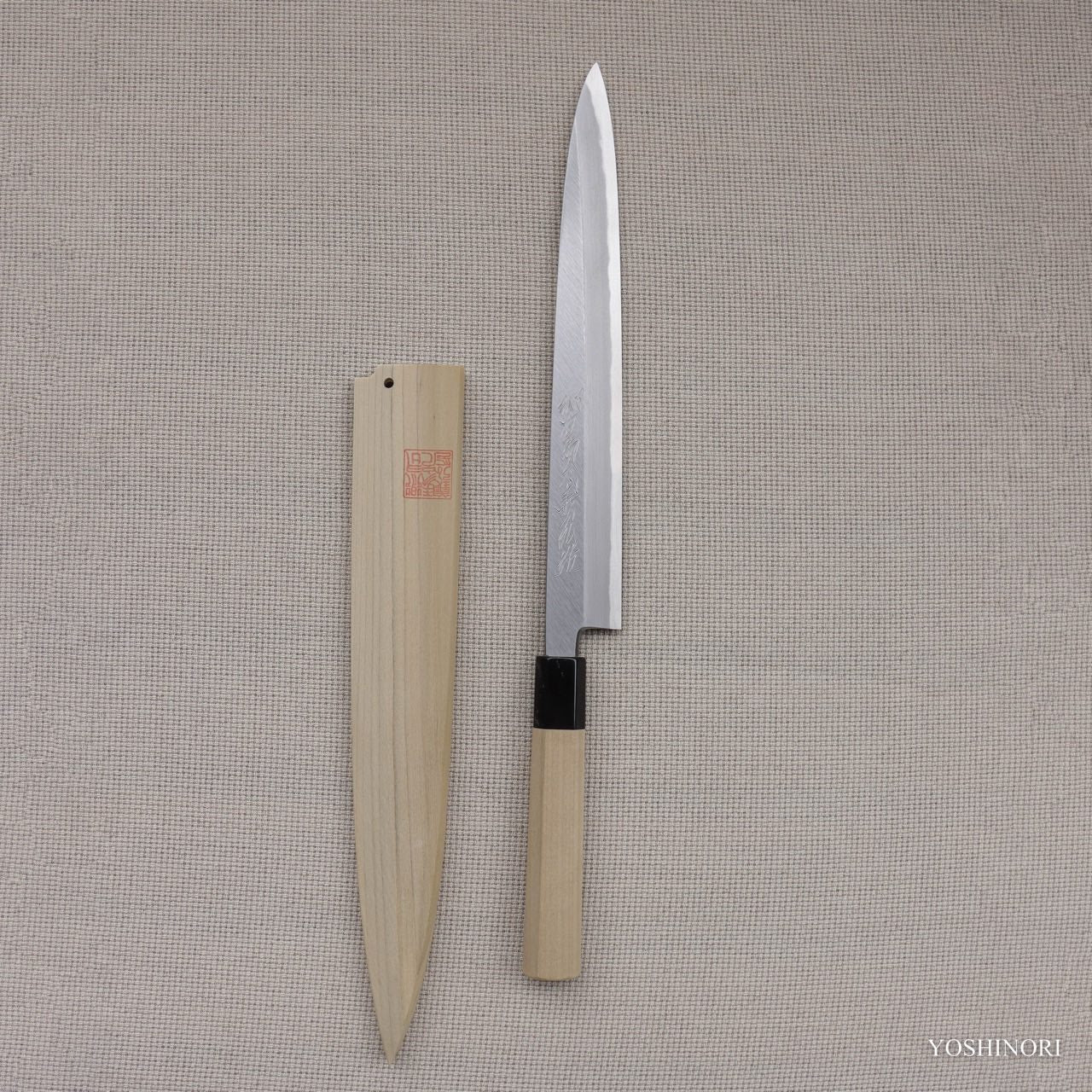 Yoshihiro White #2 Steel Hon-Kasumi Yanagi with Magnolia Wood Handle