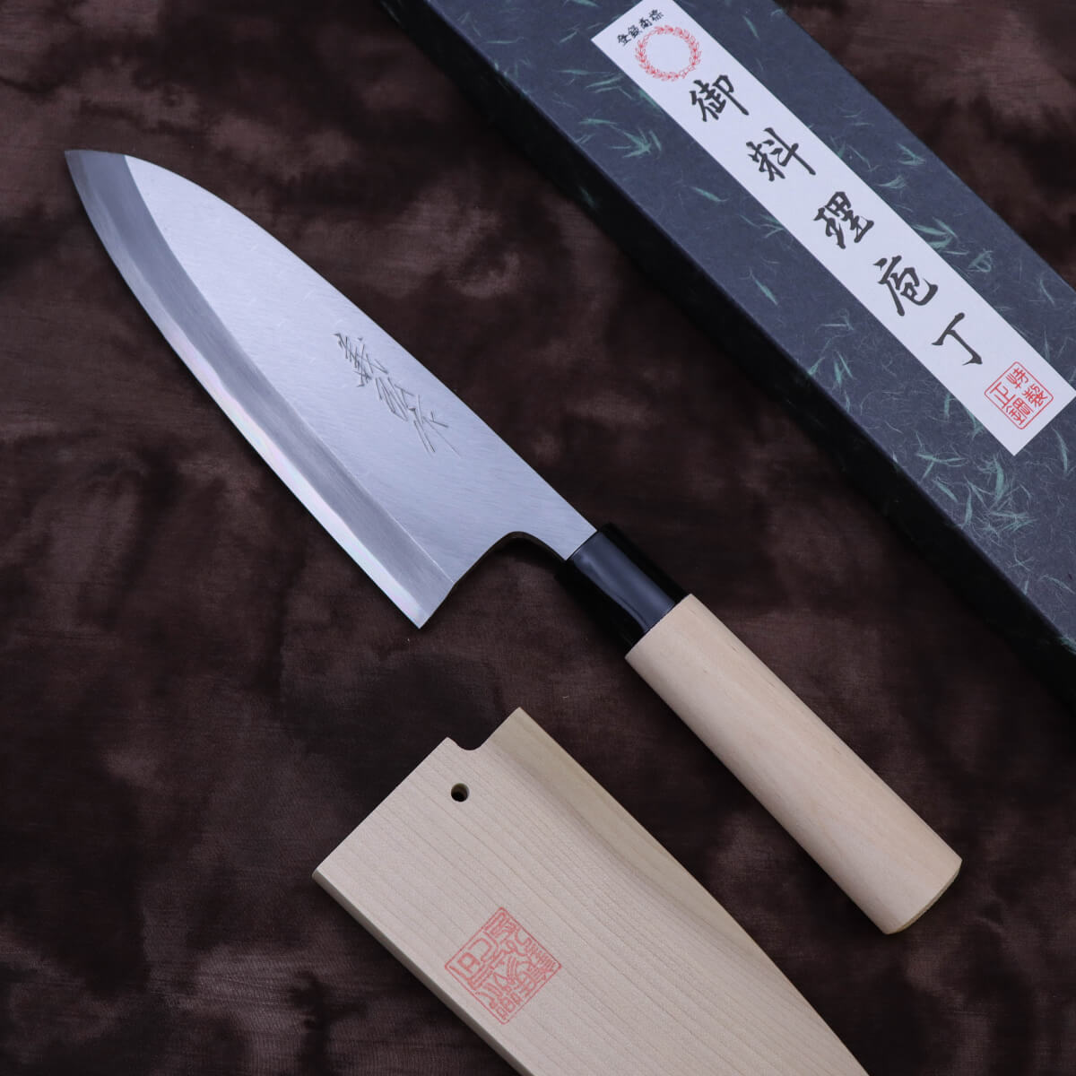 Yoshihiro Left Handed Yellow Steel Kasumi Finish Deba