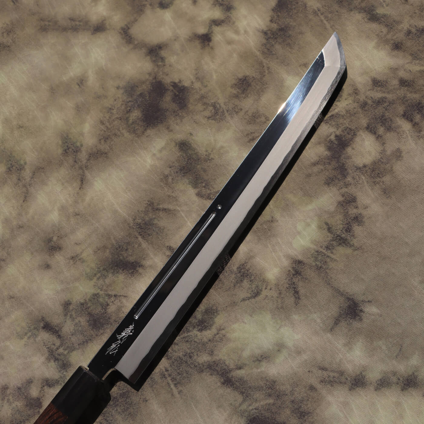 Yoshihiro Ginsan Mirror Finish Sakimaru Takohiki with Single Groove