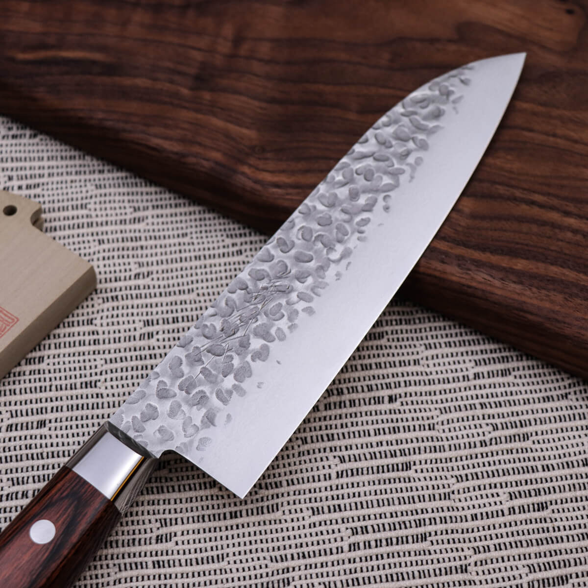 Yoshihiro Tsuchime Finish VG10 17-layer Damascus Steel Santoku