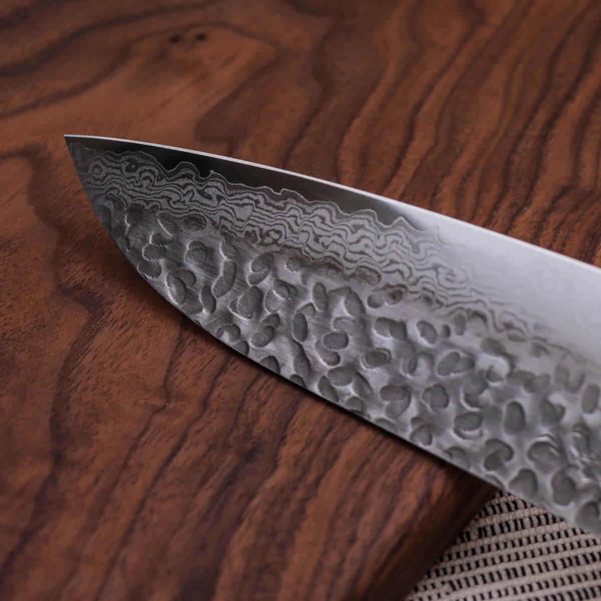 Yoshihiro Tsuchime Finish VG10 17-layer Damascus Steel Santoku