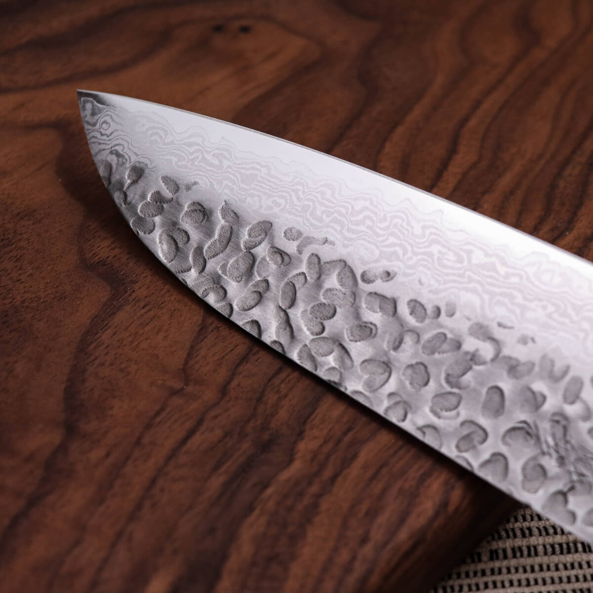 Yoshihiro Tsuchime Finish VG10 17-layer Damascus Steel Santoku