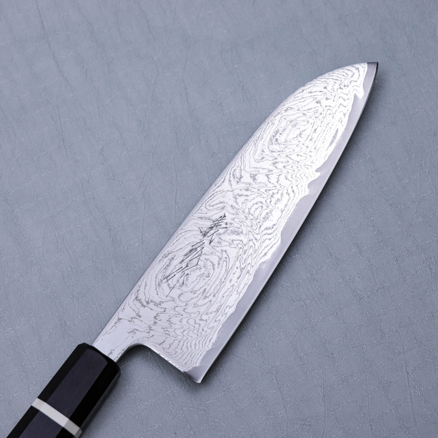 Yoshihiro AUS10 Damascus Stainless Steel Wa-Santoku