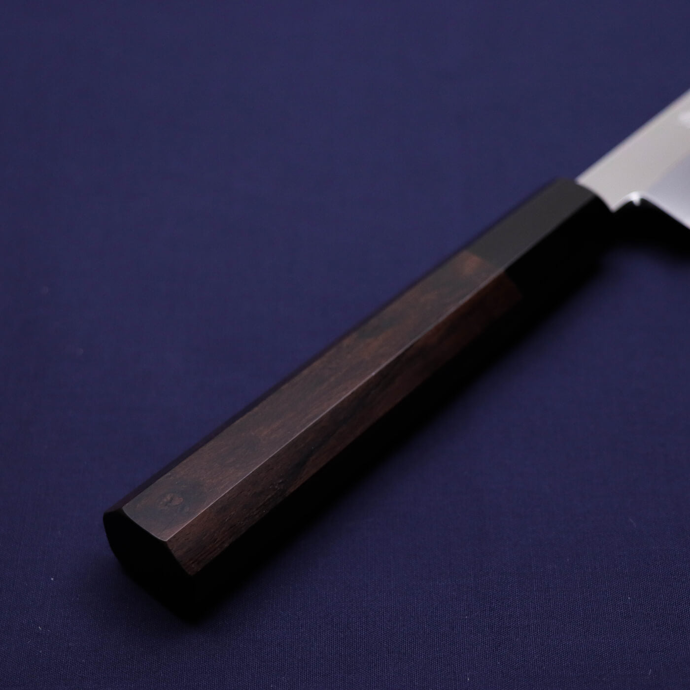 義弘作 銀三鏡面 河豚引柳刃 黑八角