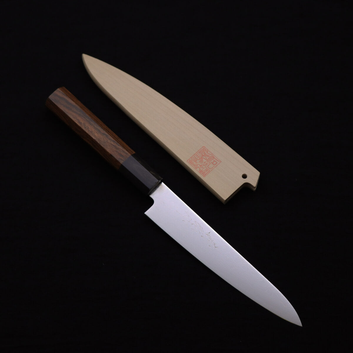 Yoshihiro ZA18 69-Layer Damascus Stainless Steel Petty Mexican Rosewood handle